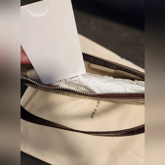 By Far RACHEL NUTELLA CROCO EMBOSSED LEATHER NWT - Picture 10 of 14